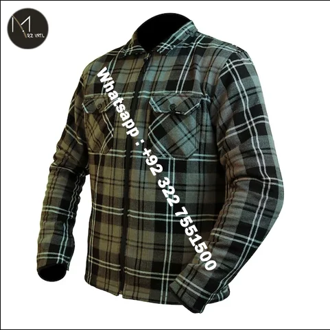 
 Premium Quality Wholesale Fully Lined Motorbike Protective Shirt, Armored Shirt With CE Approved Removable Protectors K-175  