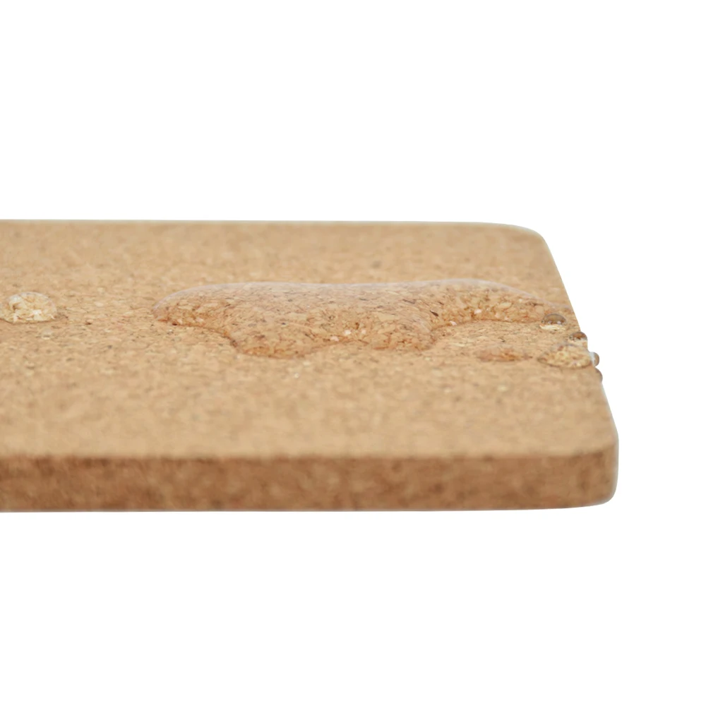 Wholesale Nature Color Blank Customized Square Drink Cork Placemats And Cork Coaster