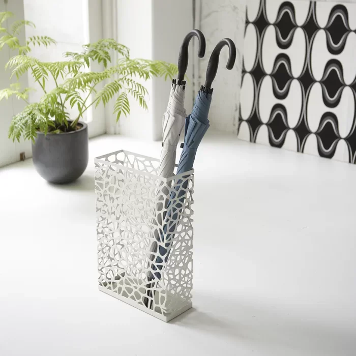 Webbed pattern Rectangular Slim Black Umbrella Stand customized shape and size umbrella stand at affordable price
