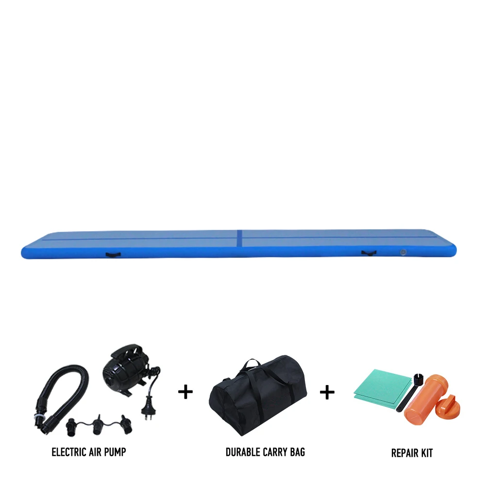 Custom 4x1x0.1m gym airtrack inflatable air track gymnastics tumbling mat air tumble track