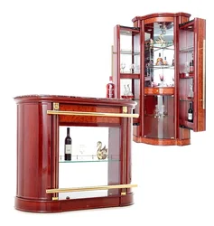 Роскошный угловой шкаф для витрин, стеклянный шкаф, винный барный шкаф, набор мебели для гостиной