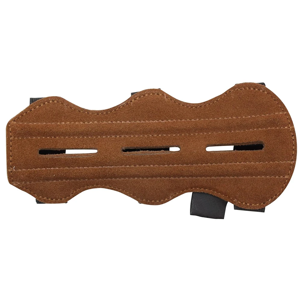 PU Leather Archery Arm Guard Hand Protector Hunting Shooting / Handmade Archery Leather Adjustable Arm Guard
