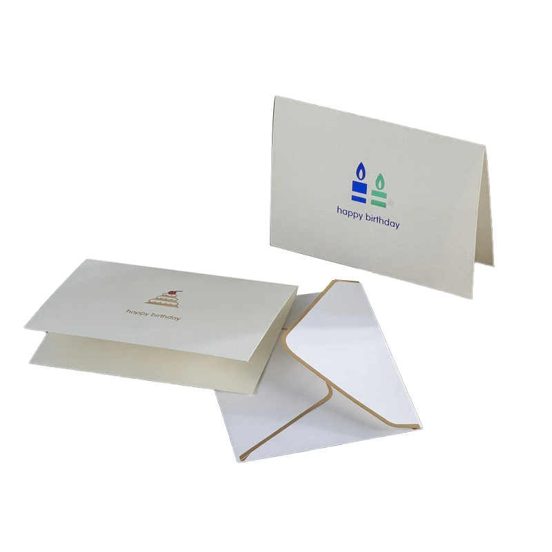 Fancy Special Texture Paper Custom Gold Foil Birthday Card Bulk Thank You Card Handwring Greeting Cards