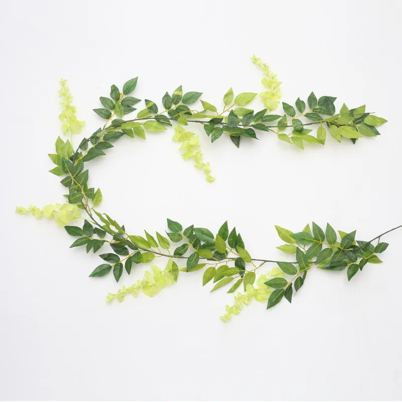 Artificial Flowers Silk Wisteria Hanging Vines Plants Garlands for Garden Outdoor Wall Greenery Jungle Party Wedding