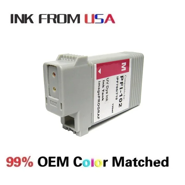 pfi-102 ink cartridge compatible for Canon iPF500/510/600/605/610/700/710/720/650/655/750 printer