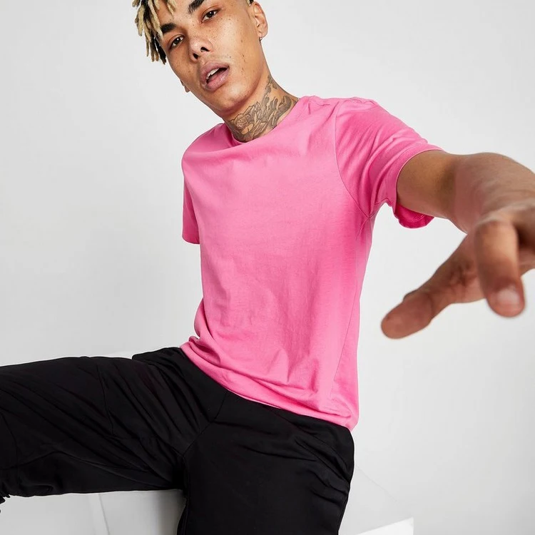 Хорошее качество низкая цена облегающая Мужская футболка из чистого хлопка с коротким рукавом и круглым вырезом