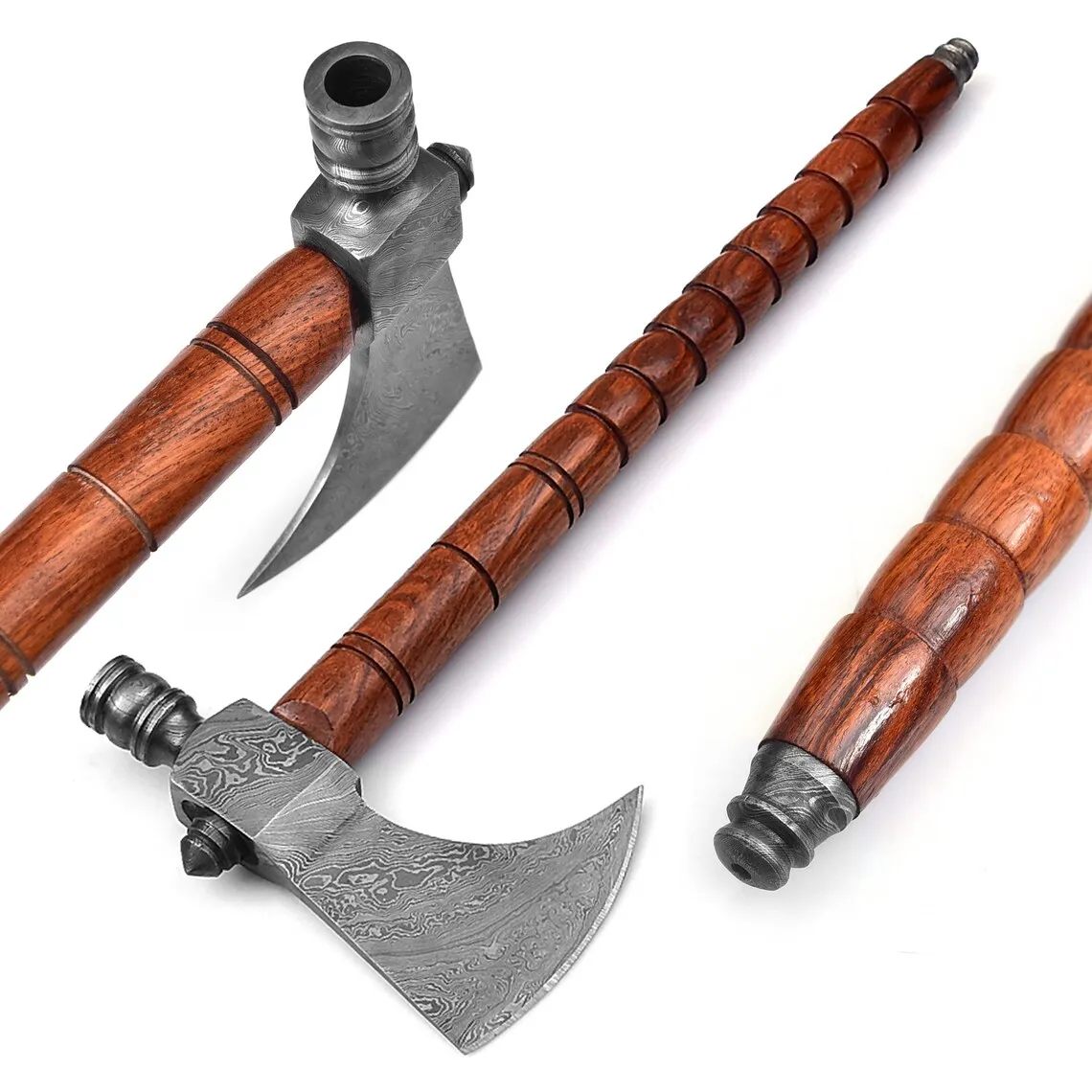 Топор из дамасской стали, топор ручной ковки Томагавк, топор для кемпинга, рукоделия и резки древесины