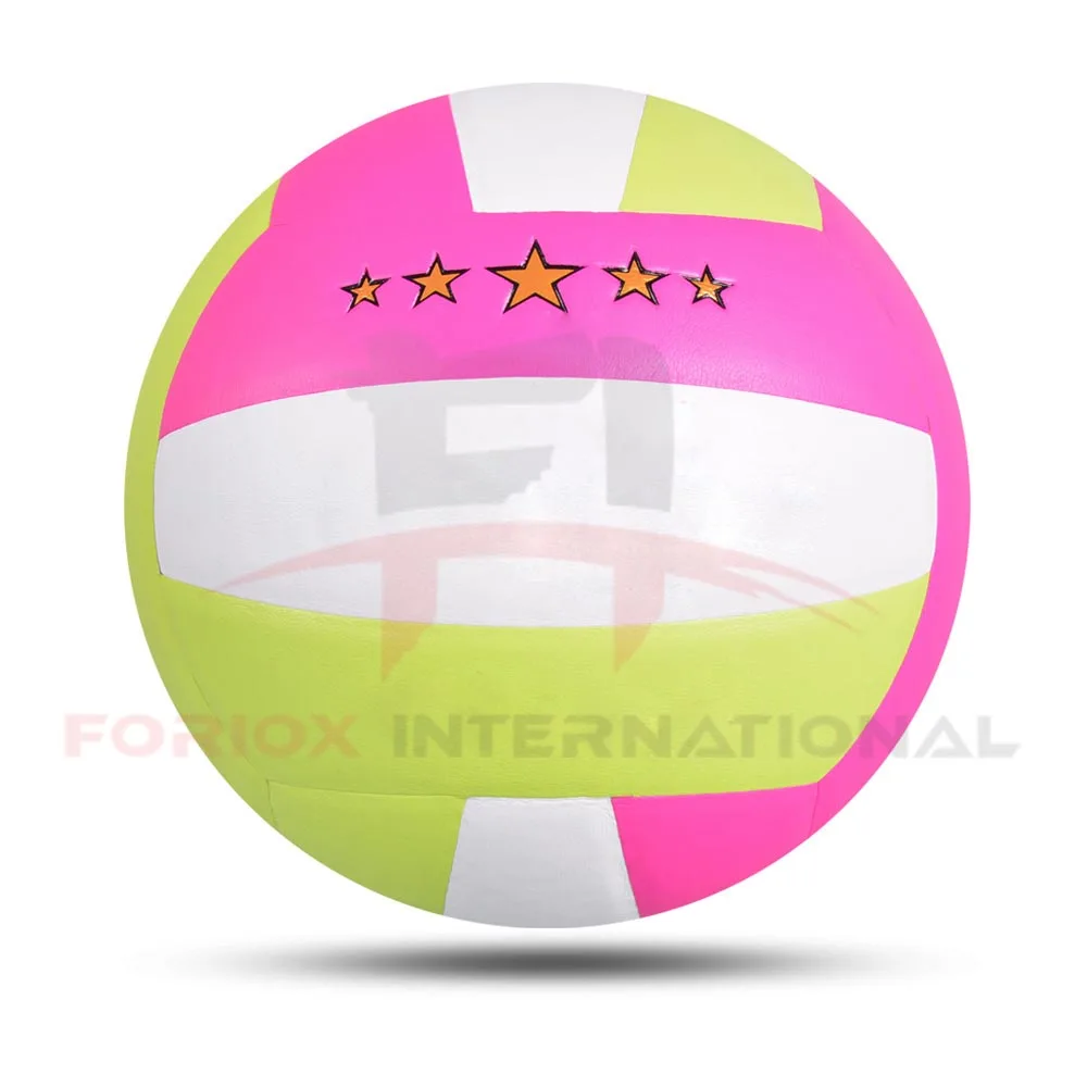 
wholesale Soft Foam Microfiber PU volley balls colorful Size 5 custom Beach volleyball 