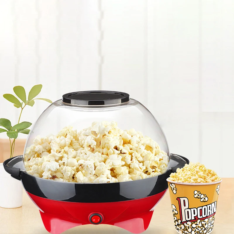 Wholesale 800w Commercial No Oil Bowl Household Glass Mini Electric Hot Air Popcorn Maker