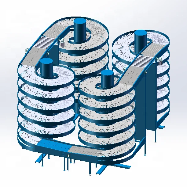 Непрерывное освещение для товары накопление вертикальный набор сумок из 4 предметов винтовой конвейер цепной конвейер