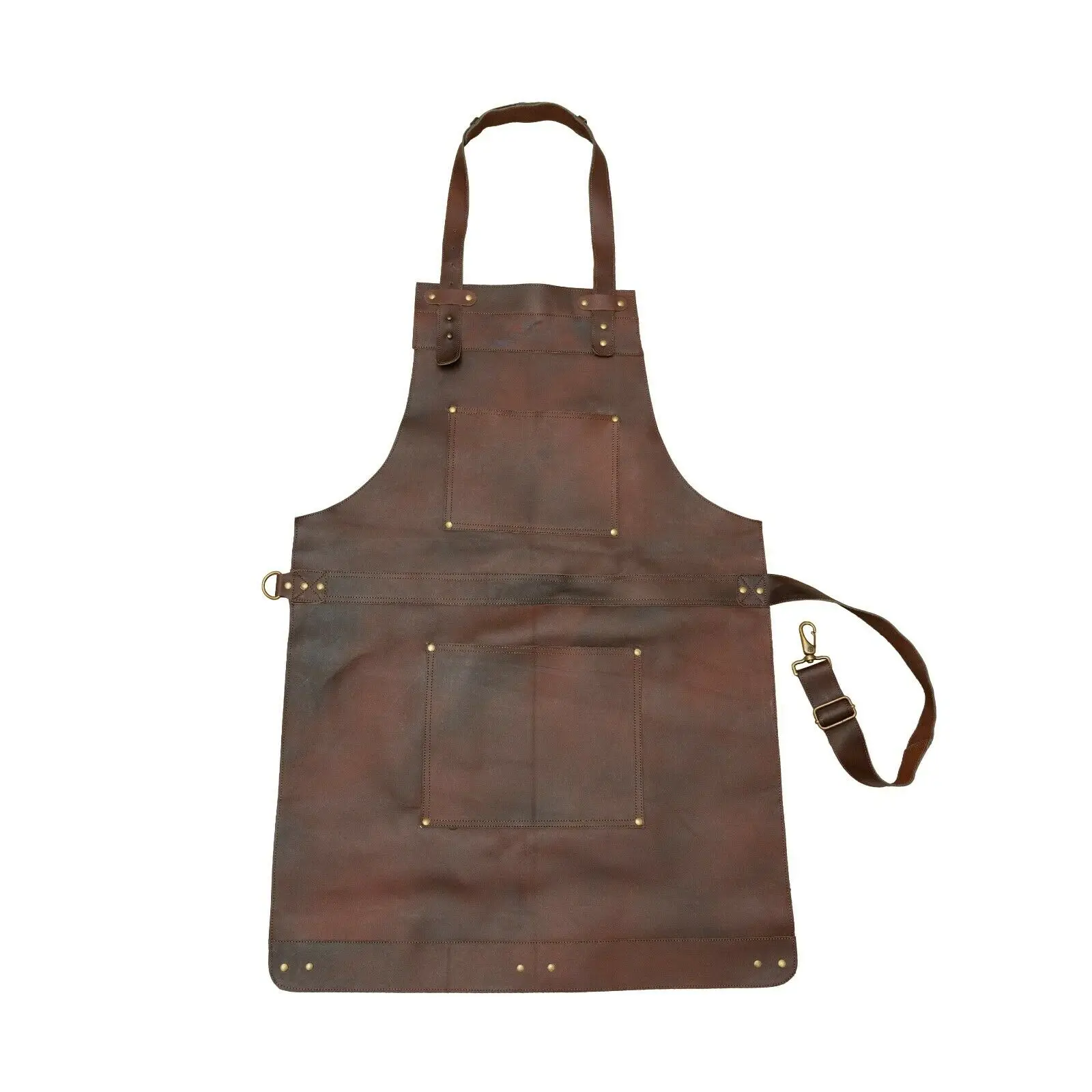 High Quality Fashion Leather Bbq Apron Custom Size Leather Apron Barista Waterproof Kitchen Leather Apron