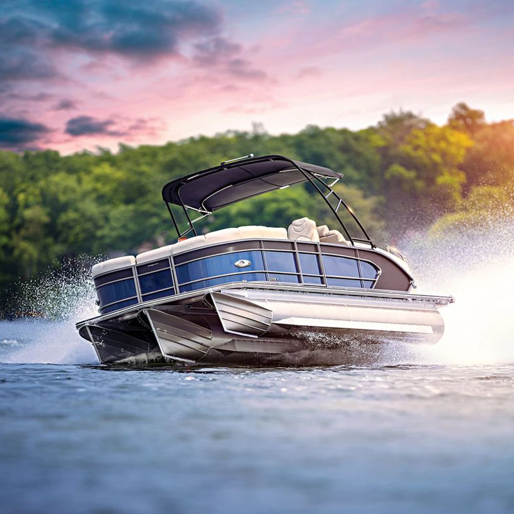 2022 New Style High Speed  Barge Floating Pontoon Boat with Tent