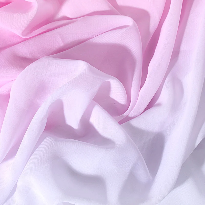 High quality 100% polyester beautiful color gradient chiffon fabric for dress