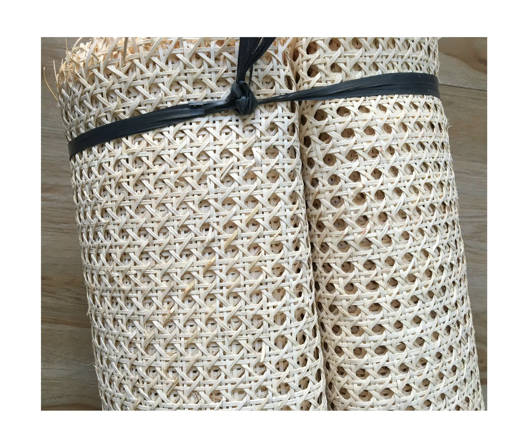 High Quality Natural Mesh Rattan Cane Webbing Roll Woven Bleached Rattan Webbing Roll