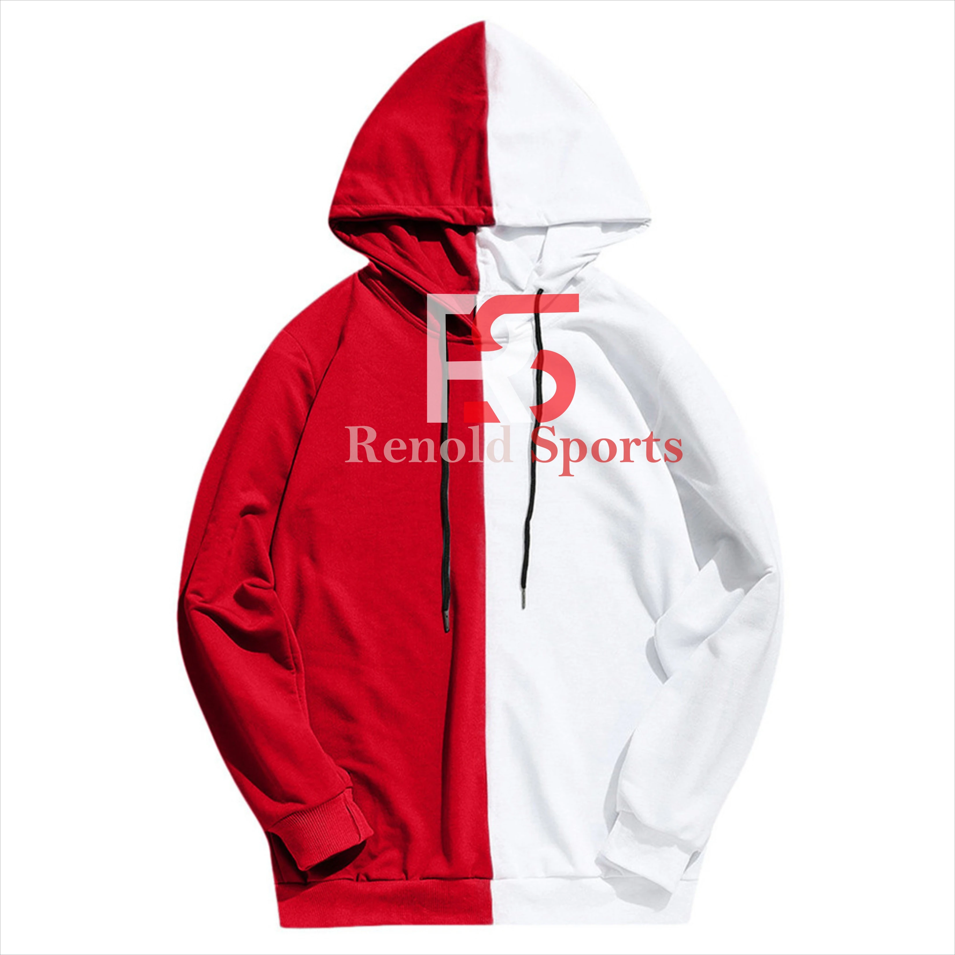 2022 cotton 2 color block split joint hoodies