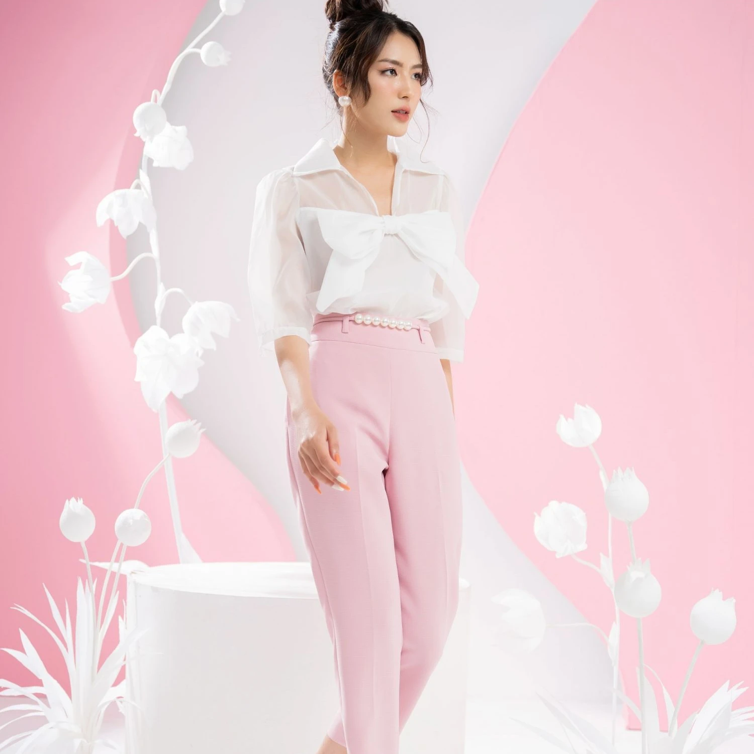 Hot Products Pants for Women Office Ladies Pink Baggy Plus Size Women Pants and Trousers High Fashion Wholesale