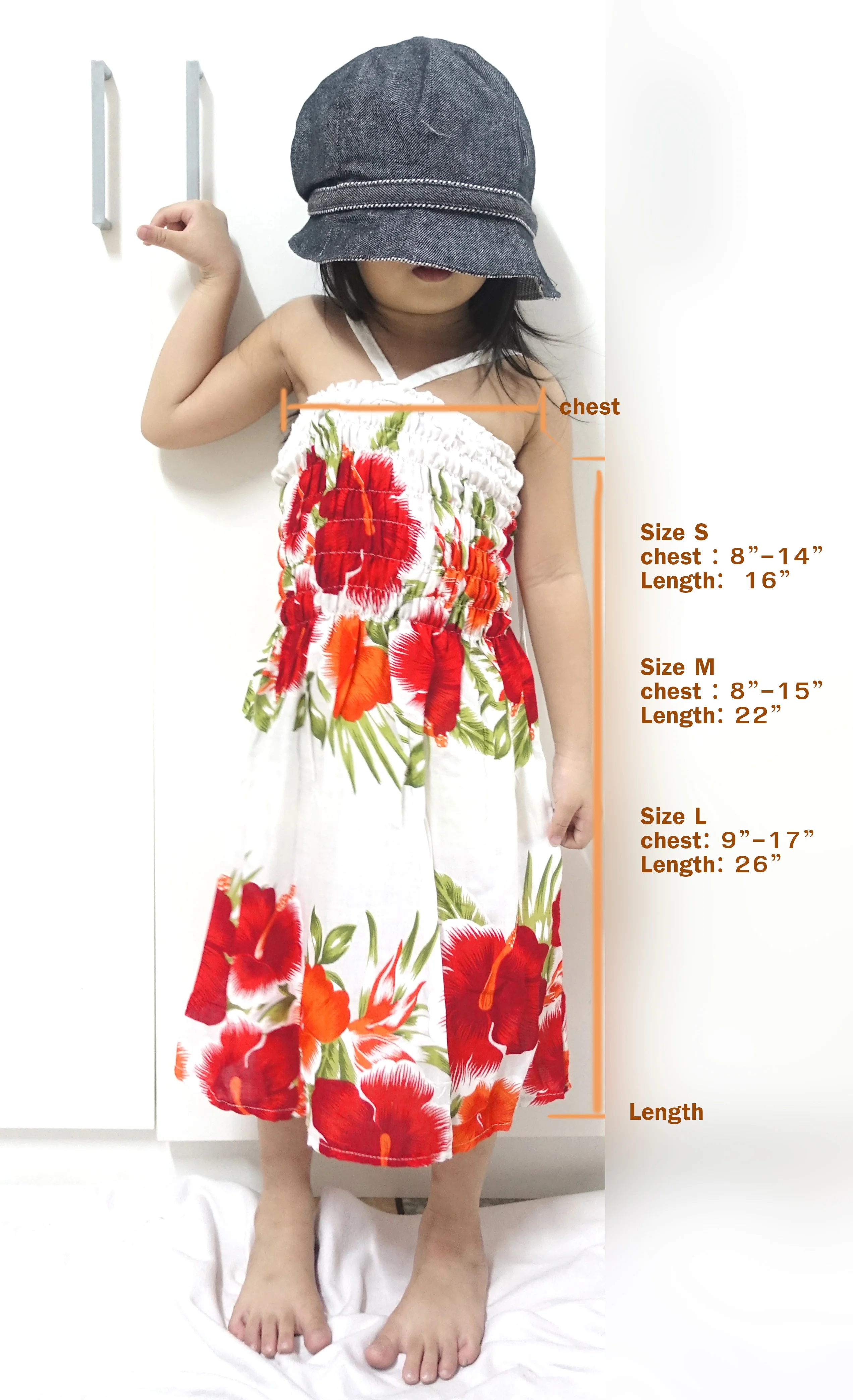 vintage retro thai HIPPIE BOHO HAWAII hibiscus BABY DOLL beach style girls kids children LONG MAXI DRESS
