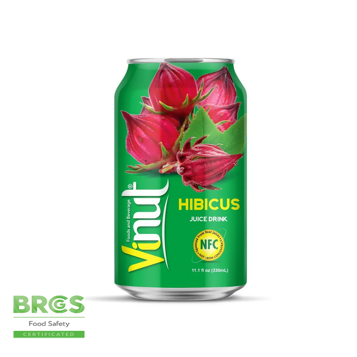 
330ml oz VINUT Canned Hibiscus Juice Drink OEM energy 
