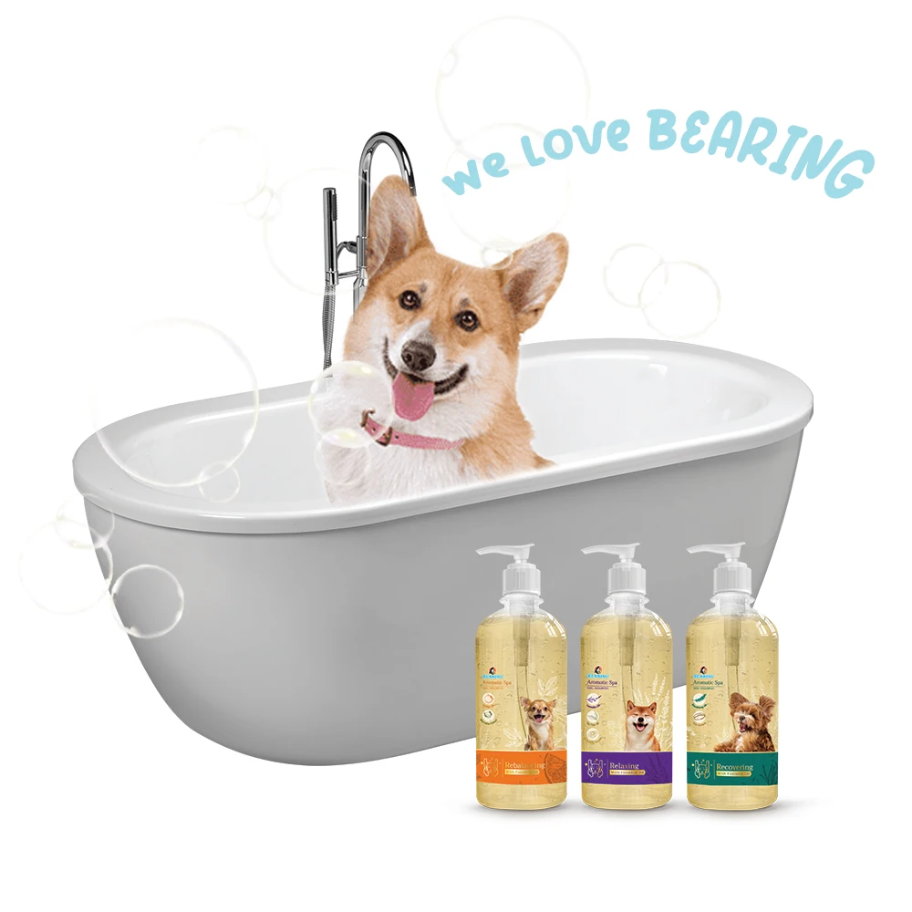Top Selling Manufacturing Price of BEARING Aromatic Spa Dog Shampoo Relaxing with Essential Oil 450ml for your Happy Dogs