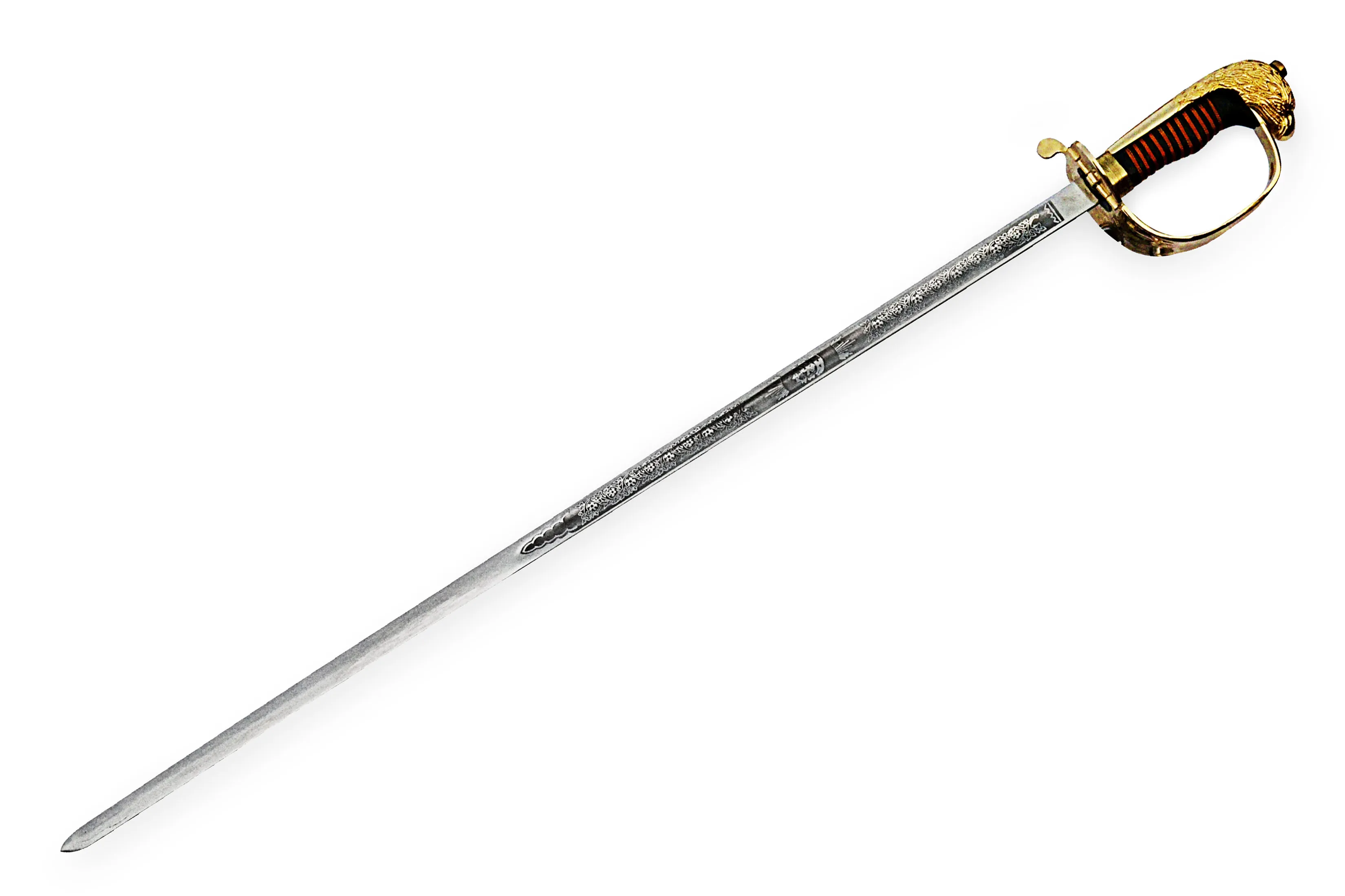 Handmade Ceremonial Sword Not Sharp Wholesale Brass or Steel Hilt OEM Pakistan Leather Souvenir Honor Command Swords Handmade