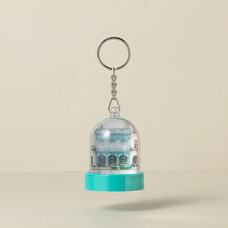 
Best Promotion Product Mini Size Fits Two Photos High Quality Dome Shaped Acrylic Snow Globe Keychain 