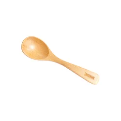 Beech pure handmade snack spoon small round spoon