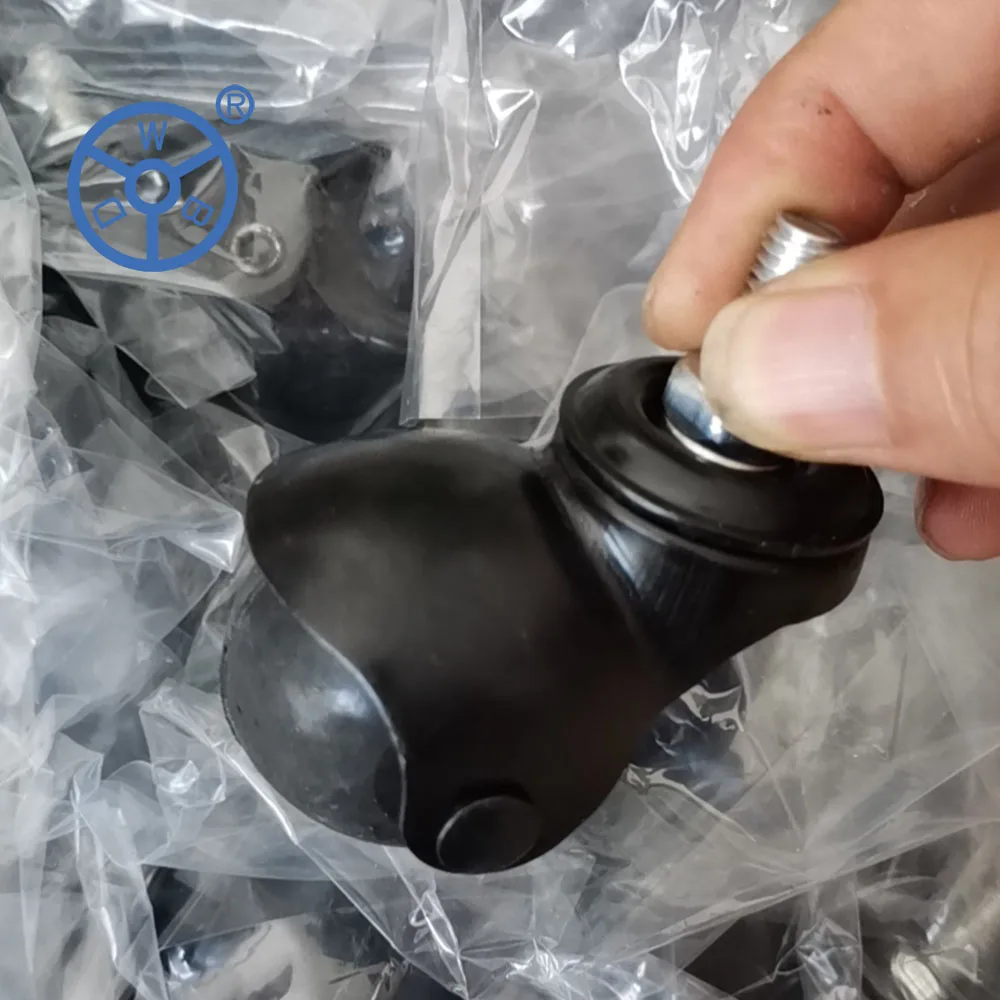 caster lock thread stem no lock furniture roller plastic chrome ball caster / roller wheels for furniture