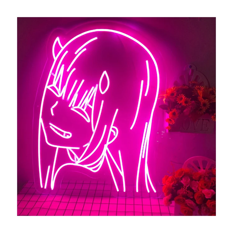 CNS Wall Mounted High Quality Neon  anime Sign Lights Wall Art Love led neon sign anime
