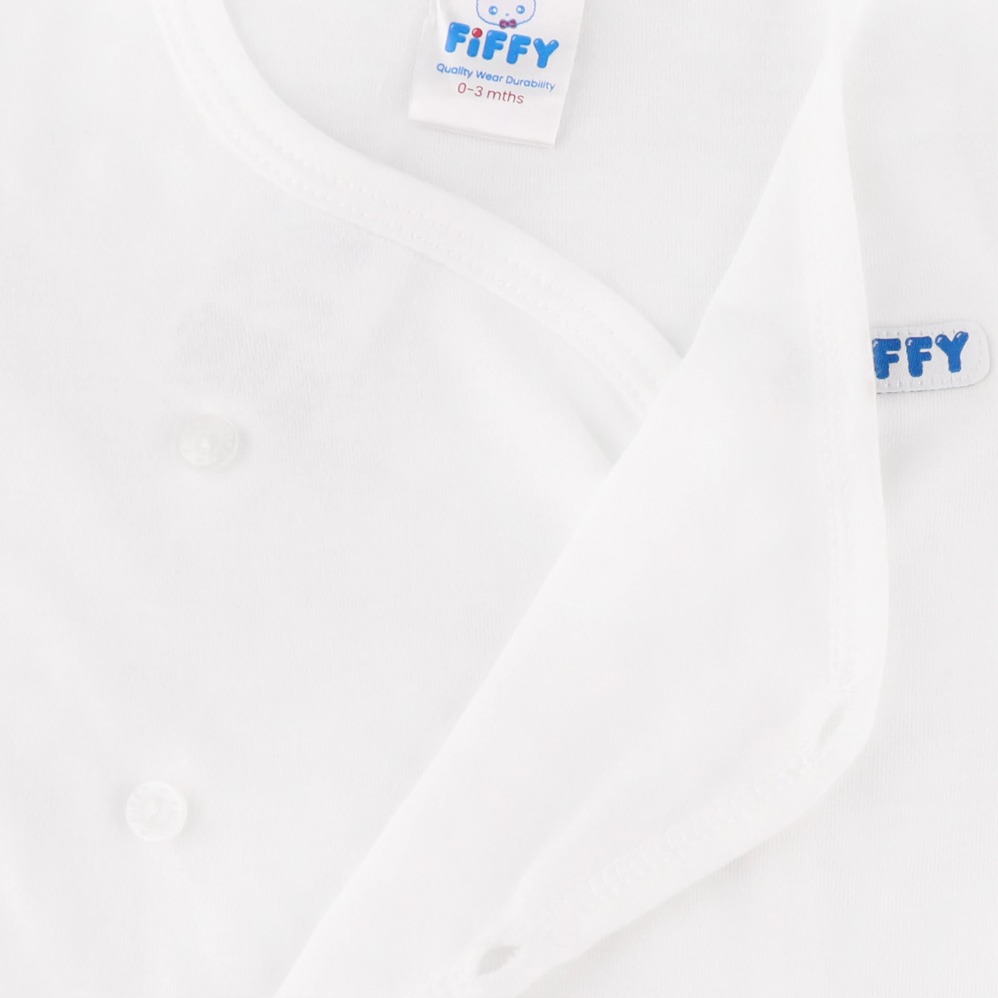 FIFFY Baby Apparel White Unisex Short Sleeve Vest and Long Pant Suit Baby Suit Baby Apparel