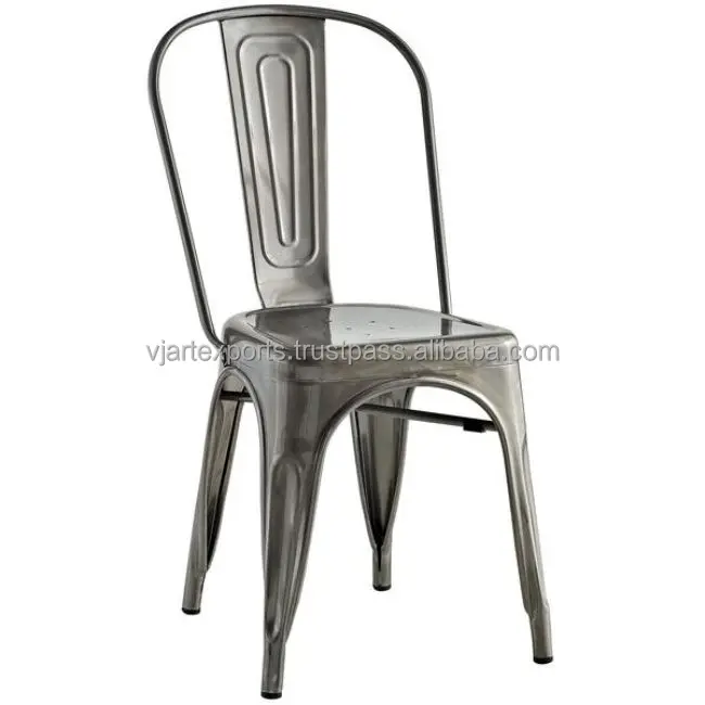 Mosaic Design Industrial Stackable Restaurant Bar Banquet Event Use Metal Dining Chair