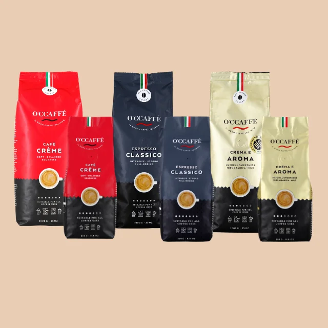 Best Italian Quality Occaffe Strong 50% Arabica 50% Robusta Cafe Creme Coffee Beans For Moka Pot