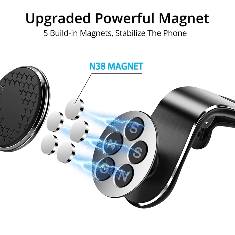 Wholesale Magnetic Air Vent Car Cell Phone Holder cellphone Dashboard Clip Magnet Mobile Phone Stand Mount for Car iphone