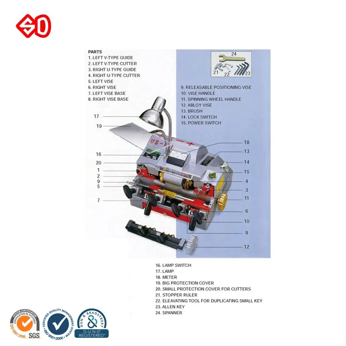 KCM-101B DUPICATING auto key cutting machine