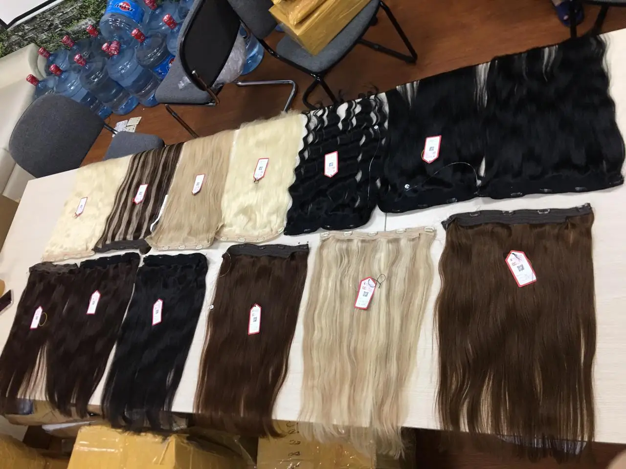 Vietnamese Human  Straight  Diffrent  Colors  Halo  Clipin  Hair Extension