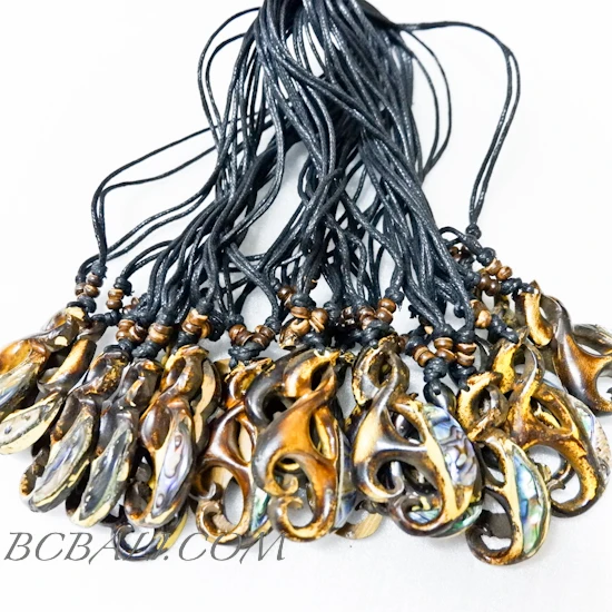 String Necklaces Pendant Resin with Abalone Seashells Unique Design 100 Pieces Free Shipping by Airfreight Door to Door Service