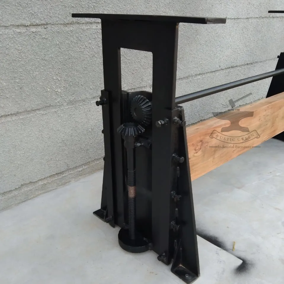 Black Wrought Industrial Modern Frame Brushed Powder Coating Metal Cast Iron Bench Dining Coffee Table Legs