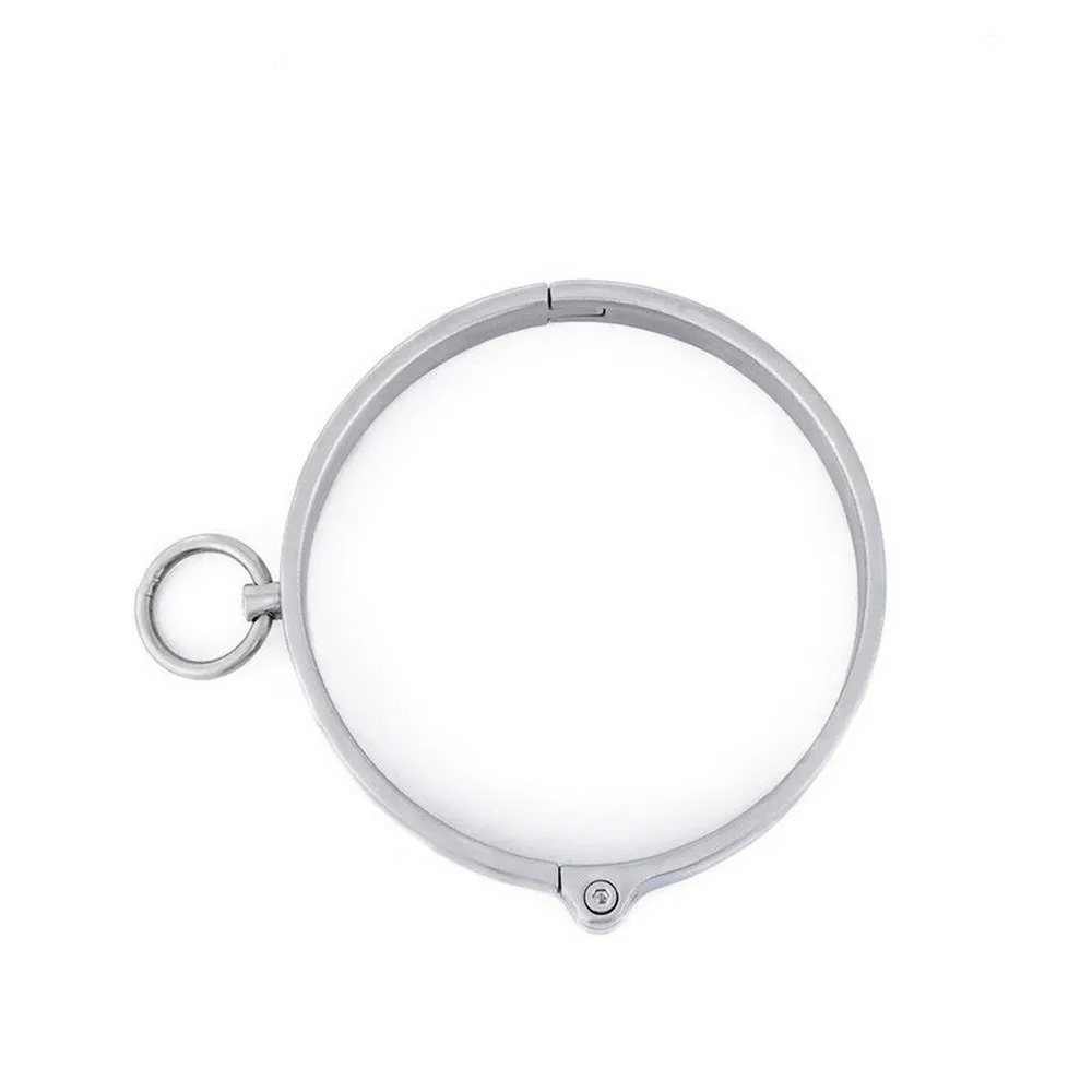 Round Bar Slave Collar Stainless Steel Neck Collar for Female Male BDSM Games Slave adult Toys