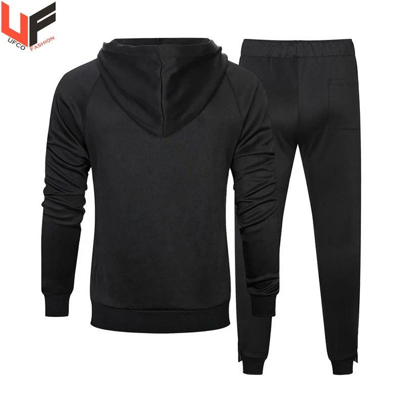 Custom Design High Quality Men Polycotton Tracksuits Plain Men Summer 2022 New Customizable Tracksuit Hoodie Trouser Set Unisex