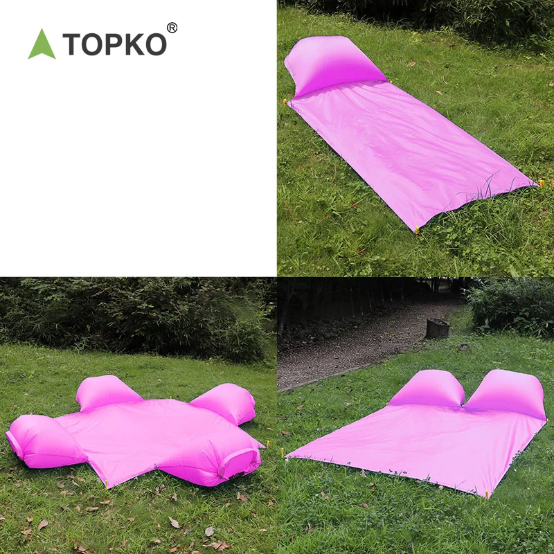Topko Outdoor Camping Air Pad Pillow Inflatable Picnic Beach Mat for Outdoor Travel Sleeping Waterproof Inflatable Pillow