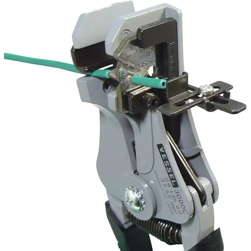 Wire Stripper/ Cable Stripper Quick Easy to Use Single Operation Black Tool Made in Japan by Vessel