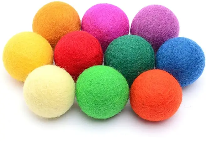Natural Handmade Felt Wool Ball For Tree Decoration Organic New Zealand Wool Available At Bets Price
