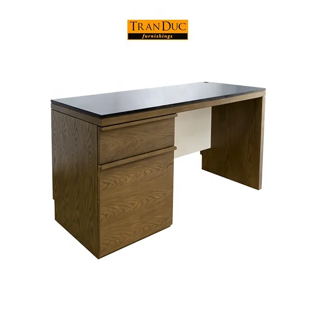 Wooden desk with drawers and marble for hotel furniture 5 star quality