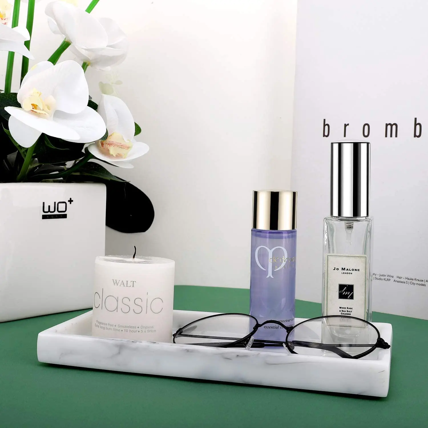 Jewelry Organizer Resin Tray, Bathroom Kitchen Dresser Vanity Tray Jewelry Dish Ring Cosmetic Organizer