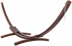 Danlong 14 Foot Durable Wooden Hardwood Arc Frame Hammock Stand with Hooks and Chains