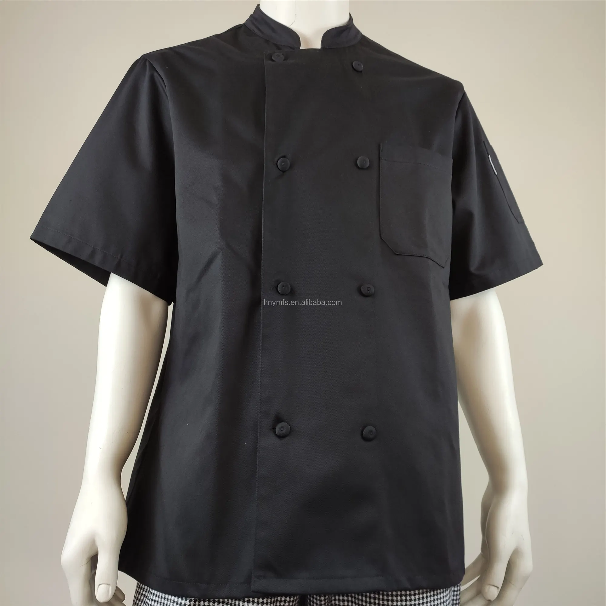Readymade Wholesale Retail Shirt Cook Uniform Restaurant Coat Tops Chef Uniform Chef with Mesh Woven Short Work Wear Uniform