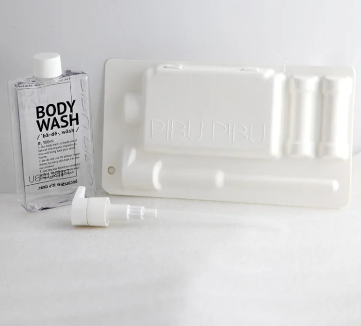 Экологически чистая косметическая упаковка прессованная целлюлозная формованные волоконные