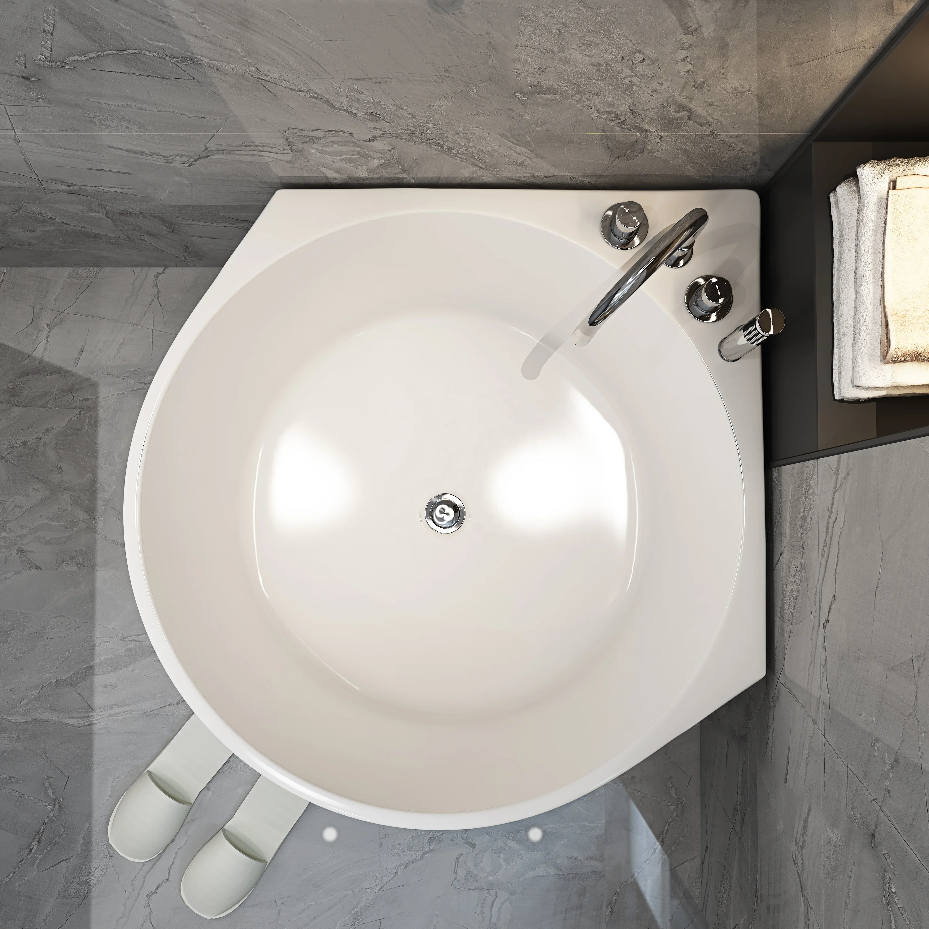 wholesale small round bath tub whirlpool acrylic freestanding bathtubs for hotel home bathroom