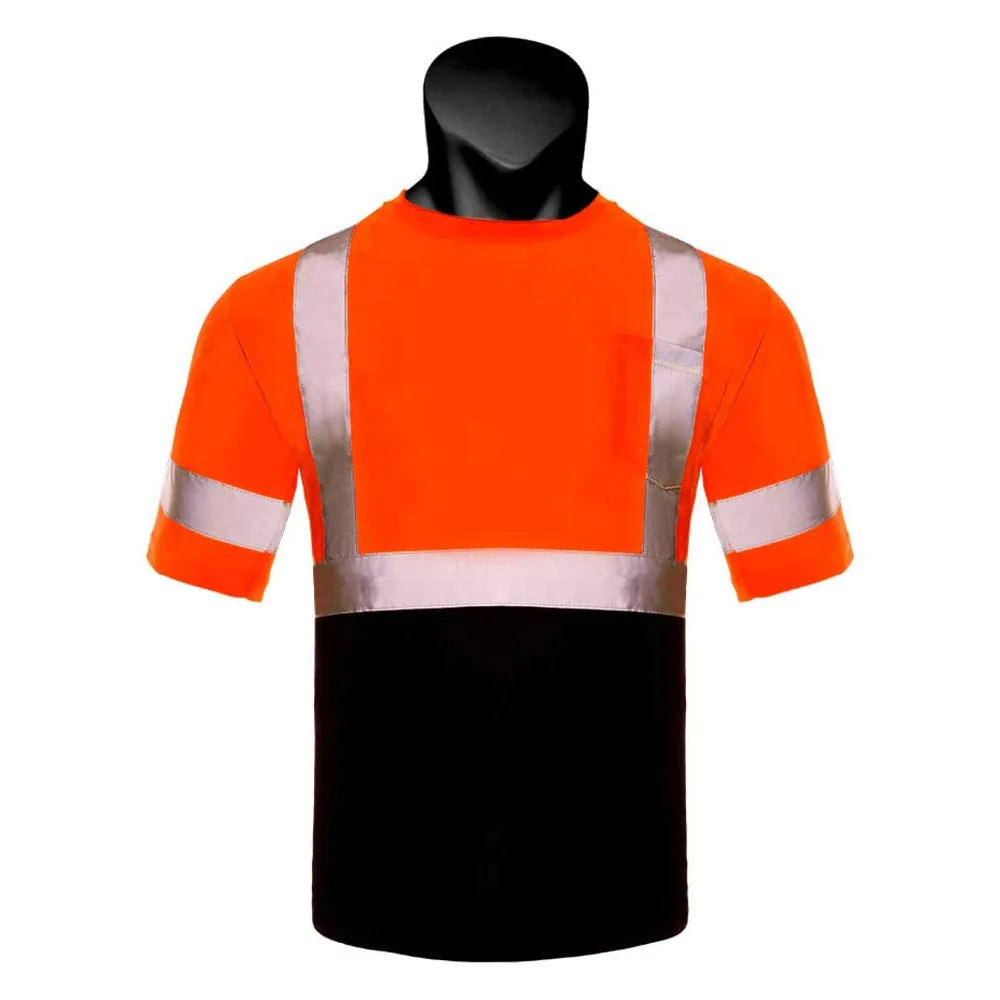  Оптовая продажа топы рубашки 65% полиэстер 35% хлопок с длинным рукавом рабочая одежда безопасная футболка