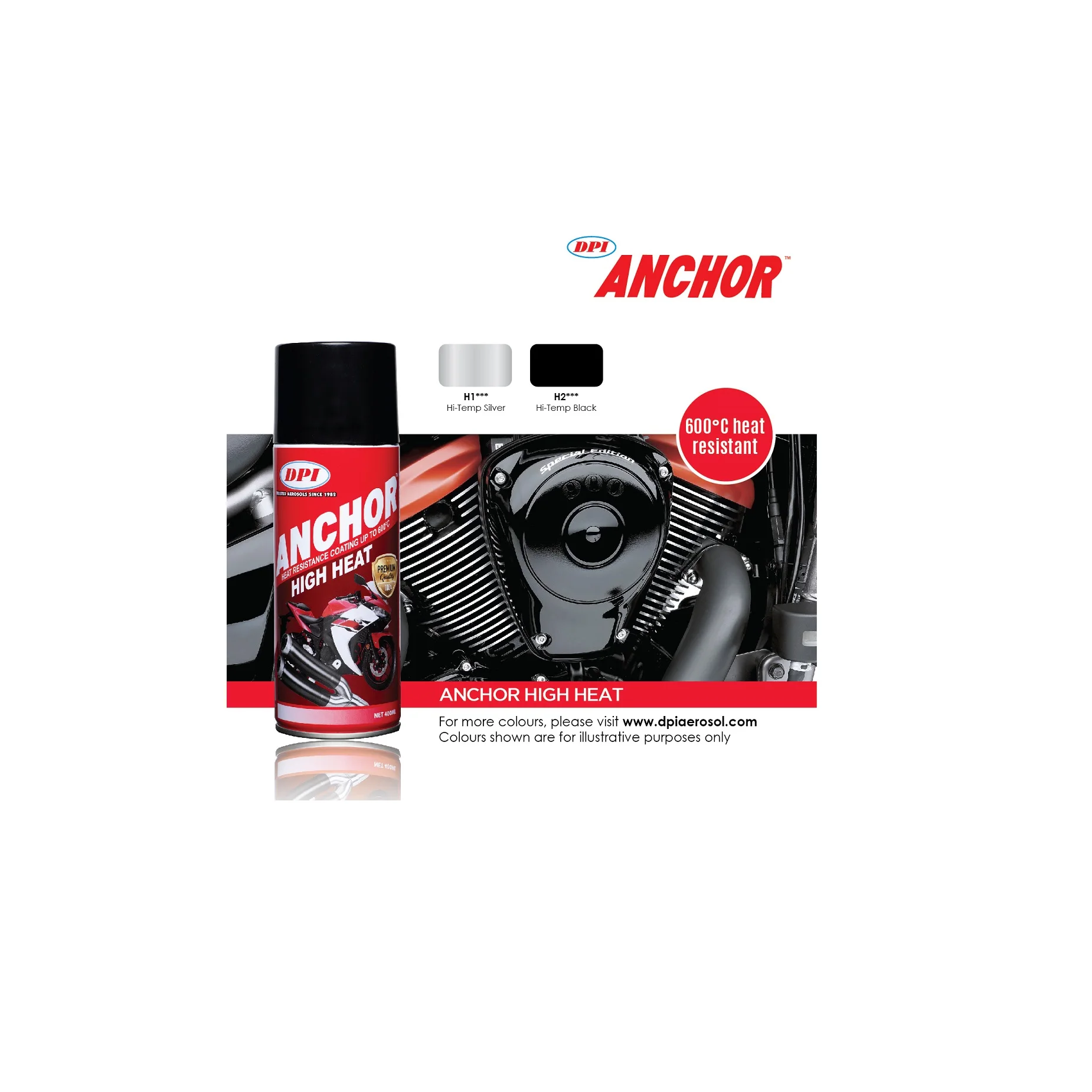 Малайзия жидкое покрытие Спрей Хорошее качество акрил 400 мл DPI якорь высокой температуры серебро