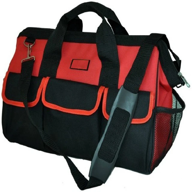 Hot sale Canvas Tool Bag 14-Inch, Khaki, 18 Pockets, Heavy Duty Tool Bag, Made for Contractors, Painters, Carpenters, Builders